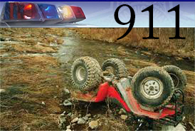 atv upside down 911